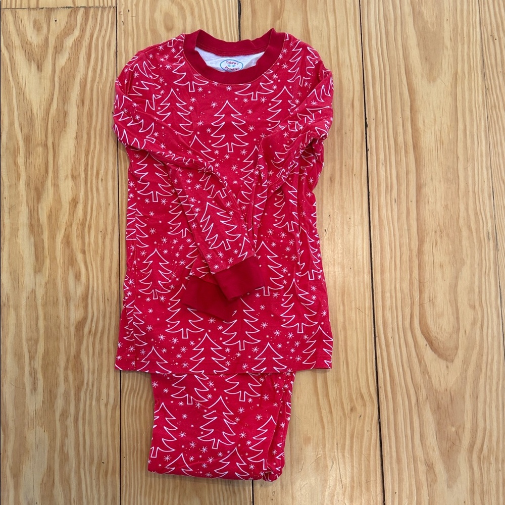 Red Christmas Tree adult s  Pajamas